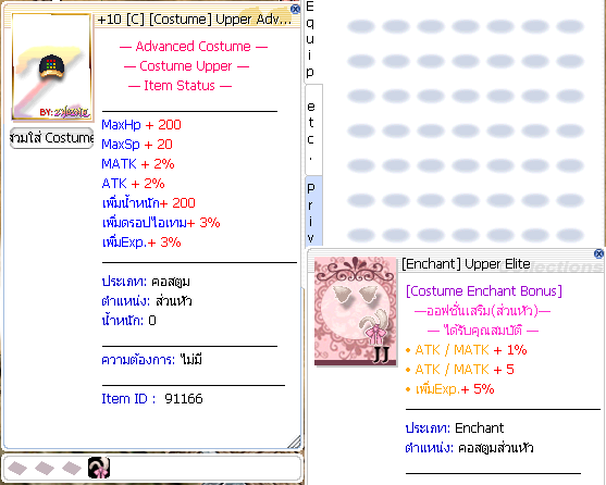 ตัวอย่างการ Enchant สำเร็จ